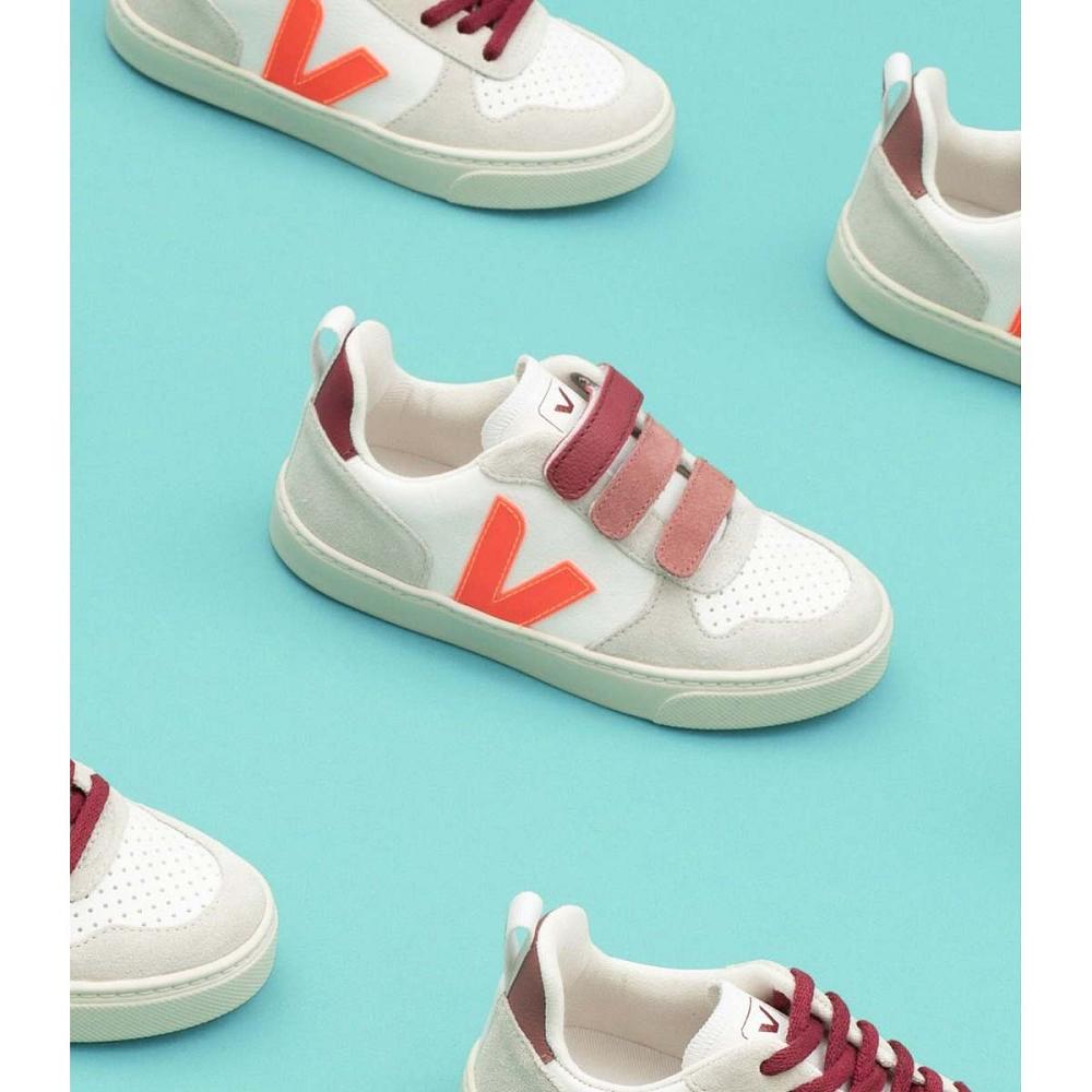 Veja V-10 X BONTON Kids' Sneakers White/Orange | CA 842EBC